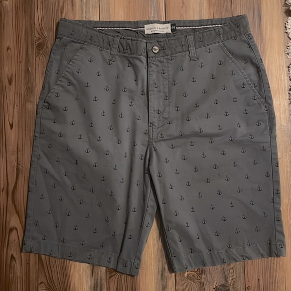 Hudson & Barrow anchor printed shorts 34 - Picture 6 of 6